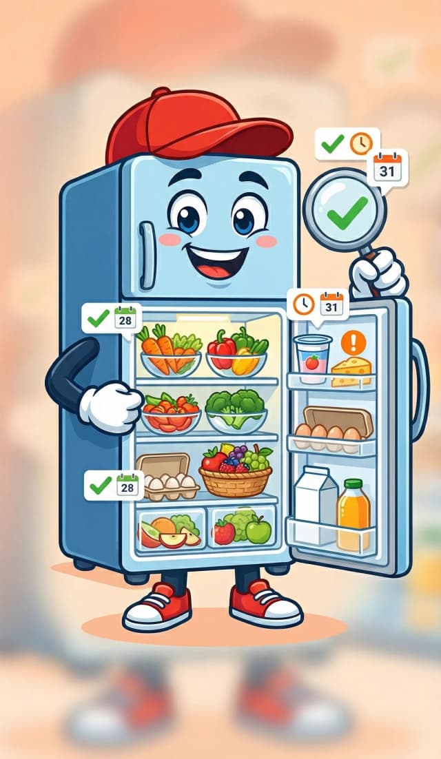 Frigolo inspecting its fridge